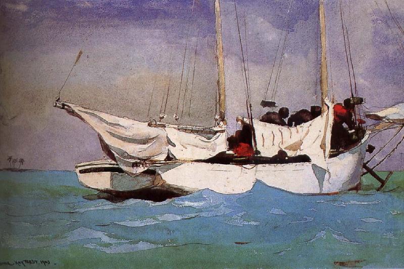 Anchor ready to berthing, Winslow Homer